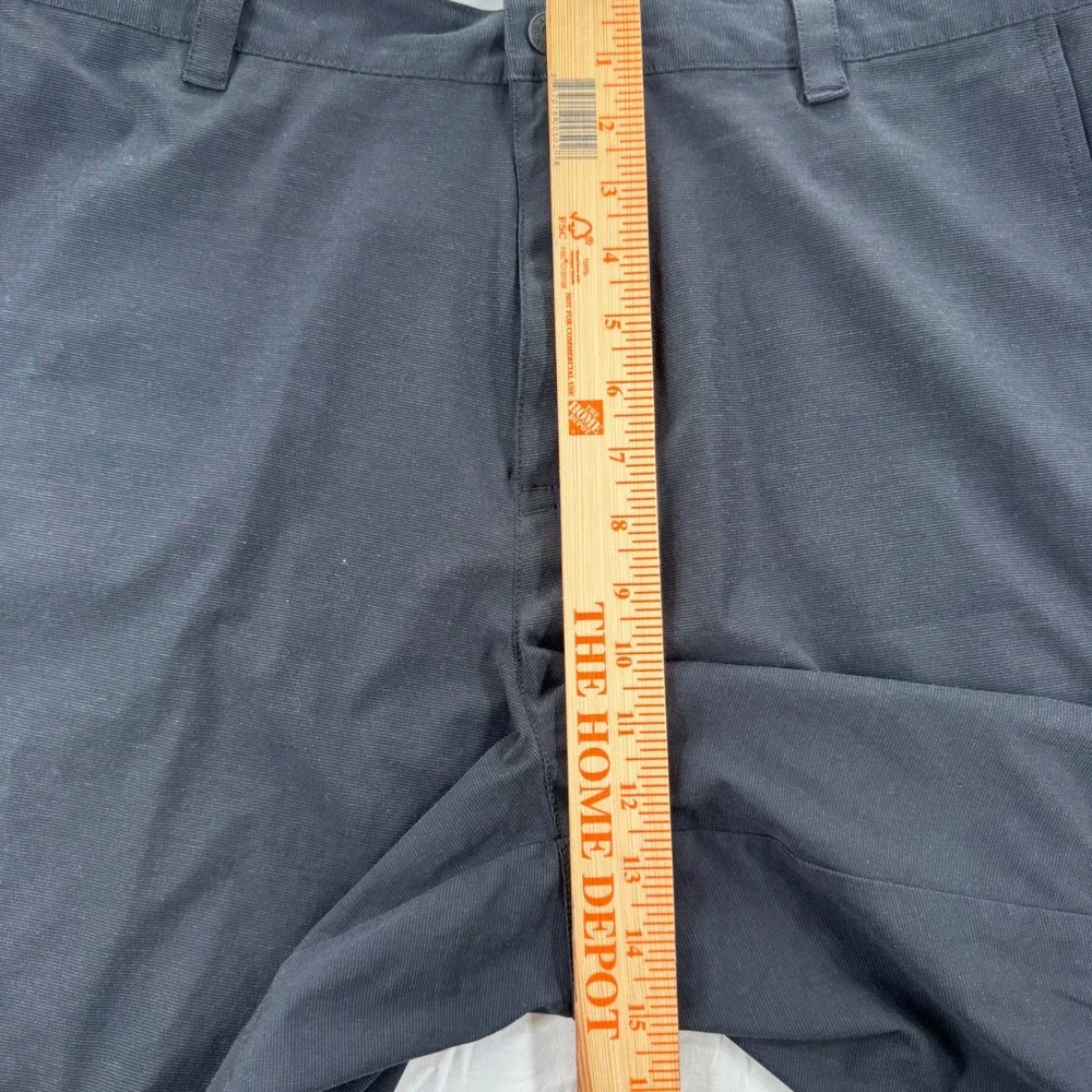 Banana Republic Performance Chino Shorts Mens 38 Black Elastic Back Tech Stretch
